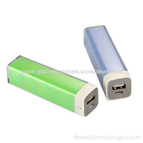 2,600mAh/2,200mAh, plastic case, multi-color USB battery charger for all mobile phones